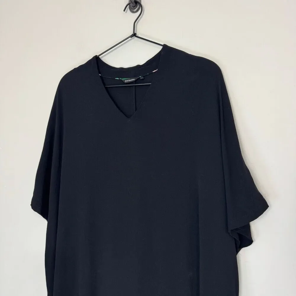 Marimekko Kylli Solid Black Dress L
